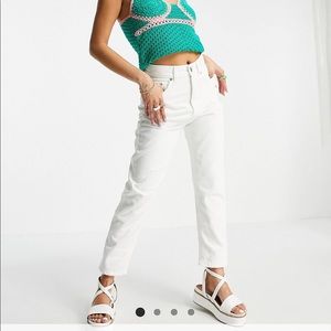 Pull&Bear White Mom Jeans - Petite 0 / 24